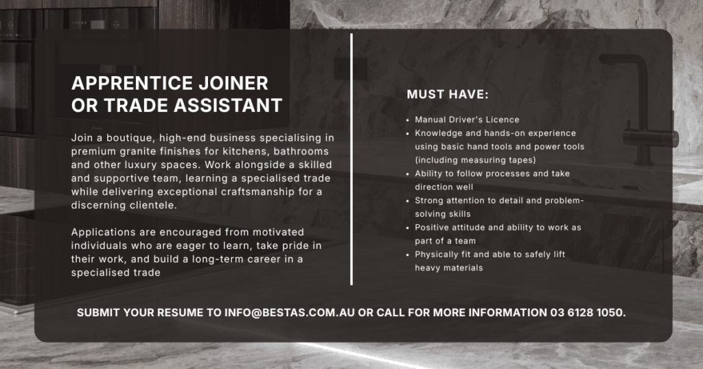 Trade Assistant or Apprentice Joiner job advertisement